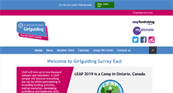 Desktop Screenshot of girlguidingsurreyeast.org.uk